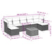 Set mobilier de grădină cu perne, 8 piese, negru, poliratan - WALTI WALTI