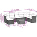 Set mobilier de grădină cu perne, 9 piese, negru, poliratan - WALTI WALTI