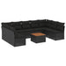 Set canapele de grădină cu perne, 10 piese, negru, poliratan - WALTI WALTI