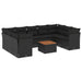 Set canapele de grădină cu perne, 10 piese, negru, poliratan - WALTI WALTI