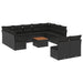 Set canapele de grădină, 12 piese, cu perne, negru, poliratan - WALTI WALTI