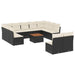 Set canapele de grădină, 12 piese, cu perne, negru, poliratan - WALTI WALTI