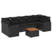 Set mobilier de grădină cu perne, 8 piese, negru, poliratan - WALTI WALTI