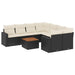 Set mobilier de grădină cu perne, 9 piese, negru, poliratan - WALTI WALTI