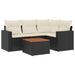 Set mobilier de grădină cu perne, 5 piese, negru, poliratan - WALTI WALTI