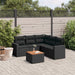 Set mobilier de grădină cu perne, 6 piese, negru, poliratan - WALTI WALTI
