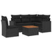 Set mobilier de grădină cu perne, 6 piese, negru, poliratan - WALTI WALTI