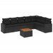 Set mobilier de grădină cu perne, 8 piese, negru, poliratan - WALTI WALTI