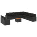 Set canapele de grădină, 12 piese, cu perne, negru, poliratan - WALTI WALTI