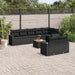 Set mobilier de grădină cu perne, 9 piese, negru, poliratan - WALTI WALTI