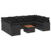Set canapele de grădină cu perne, 10 piese, negru, poliratan - WALTI WALTI
