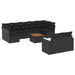 Set canapele de grădină cu perne, 10 piese, negru, poliratan - WALTI WALTI