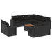 Set canapele de grădină, 12 piese, cu perne, negru, poliratan - WALTI WALTI
