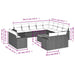 Set mobilier de grădină cu perne, 13 piese, negru, poliratan - WALTI WALTI
