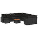 Set canapele de grădină, 12 piese, cu perne, negru, poliratan - WALTI WALTI