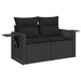 Set mobilier de grădină cu perne, 6 piese, negru, poliratan - WALTI WALTI