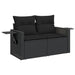 Set mobilier de grădină cu perne, 6 piese, negru, poliratan - WALTI WALTI