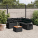 Set mobilier de grădină cu perne, 6 piese, negru, poliratan - WALTI WALTI