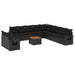 Set canapele de grădină, 12 piese, cu perne, negru, poliratan - WALTI WALTI