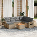 Set canapele de grădină, 8 piese, cu perne, bej, poliratan - WALTI WALTI