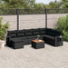 Set mobilier de grădină cu perne, 9 piese, negru, poliratan - WALTI WALTI