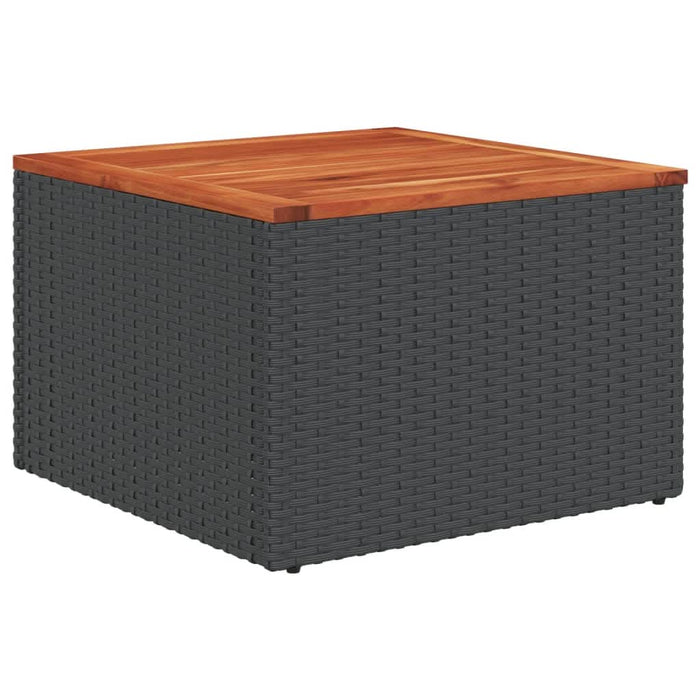 Set mobilier de grădină cu perne, 9 piese, negru, poliratan - WALTI WALTI