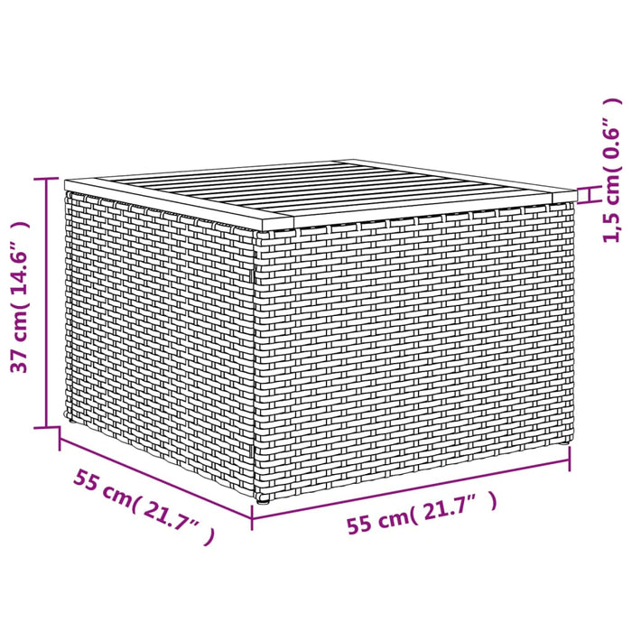 Set canapele de grădină cu perne, 10 piese, bej, poliratan WALTI