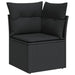 Set mobilier de grădină cu perne, 14 piese, negru, poliratan - WALTI WALTI