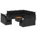 Set canapele de grădină, 12 piese, cu perne, negru, poliratan - WALTI WALTI