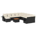 Set canapele de grădină, 12 piese, cu perne, negru, poliratan - WALTI WALTI