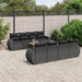 Set mobilier de grădină cu perne, 9 piese, negru, poliratan - WALTI WALTI