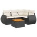Set mobilier de grădină cu perne, 5 piese, negru, poliratan - WALTI WALTI