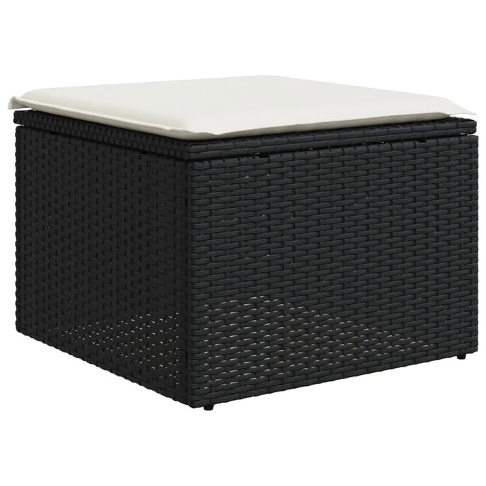 Set canapele de grădină cu perne, 7 piese, negru, poliratan - WALTI WALTI