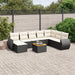 Set mobilier de grădină cu perne, 9 piese, negru, poliratan - WALTI WALTI