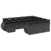 Set canapele de grădină cu perne, 11 piese, negru, poliratan - WALTI WALTI