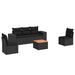 Set mobilier de grădină cu perne, 6 piese, negru, poliratan - WALTI WALTI