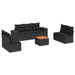 Set mobilier de grădină cu perne, 8 piese, negru, poliratan - WALTI WALTI