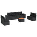 Set mobilier de grădină cu perne, 9 piese, negru, poliratan - WALTI WALTI