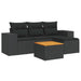 Set mobilier de grădină cu perne, 5 piese, negru, poliratan - WALTI WALTI