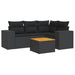 Set mobilier de grădină cu perne, 5 piese, negru, poliratan - WALTI WALTI