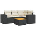 Set mobilier de grădină cu perne, 5 piese, negru, poliratan - WALTI WALTI