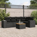 Set mobilier de grădină cu perne, 6 piese, negru, poliratan - WALTI WALTI