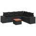 Set canapele de grădină cu perne, 7 piese, negru, poliratan - WALTI WALTI