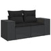 Set canapele de grădină cu perne, 10 piese, negru, poliratan - WALTI WALTI