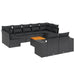 Set canapele de grădină cu perne, 10 piese, negru, poliratan - WALTI WALTI