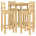 Set mobilier de bar, 5 piese, lemn masiv de pin - WALTI WALTI