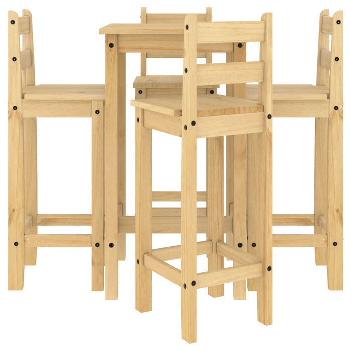 Set mobilier de bar, 5 piese, lemn masiv de pin - WALTI WALTI
