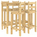 Set mobilier de bar, 5 piese, lemn masiv de pin - WALTI WALTI