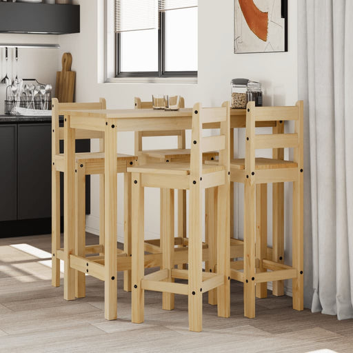 Set mobilier de bar, 5 piese, lemn masiv de pin - WALTI WALTI