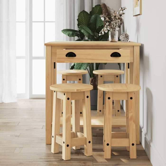 Set mobilier de bar, 5 piese, lemn masiv de pin - WALTI WALTI